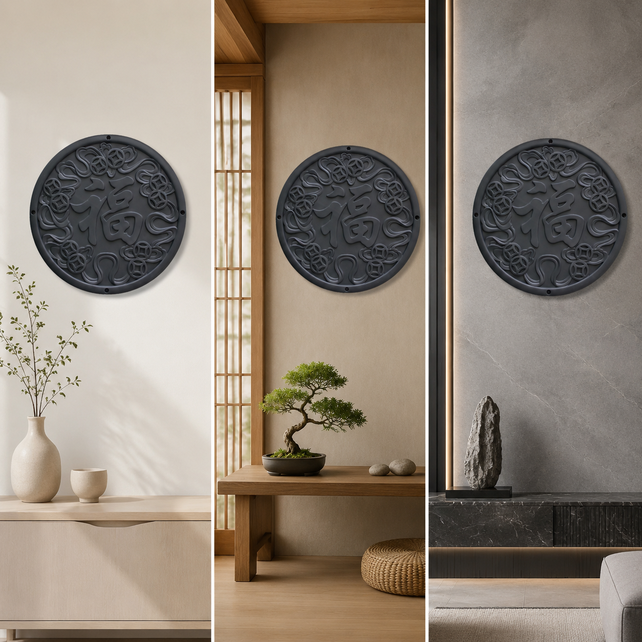 Wanddeko Garten für draußen wetterfest – Chinesischer Stil - Produktbild 3