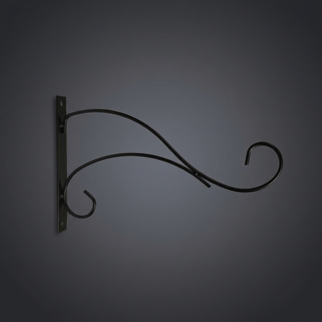 Bird Feeders and Plant Pots Hanging Basket Wall Hooks, Heavy Duty Wrought Iron Wind Chimes and Hanging Hooks, S-Shaped Scroll Plant Hanger, 30cm