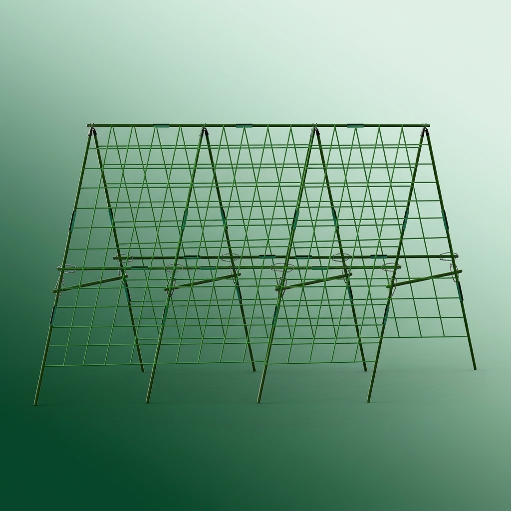 Garden Trellis for Outdoor Plants and Vegetable Rack, Coated Steel Plant Support Stakes, Bundle for Tomato Plant and Potted Plants, with Ties