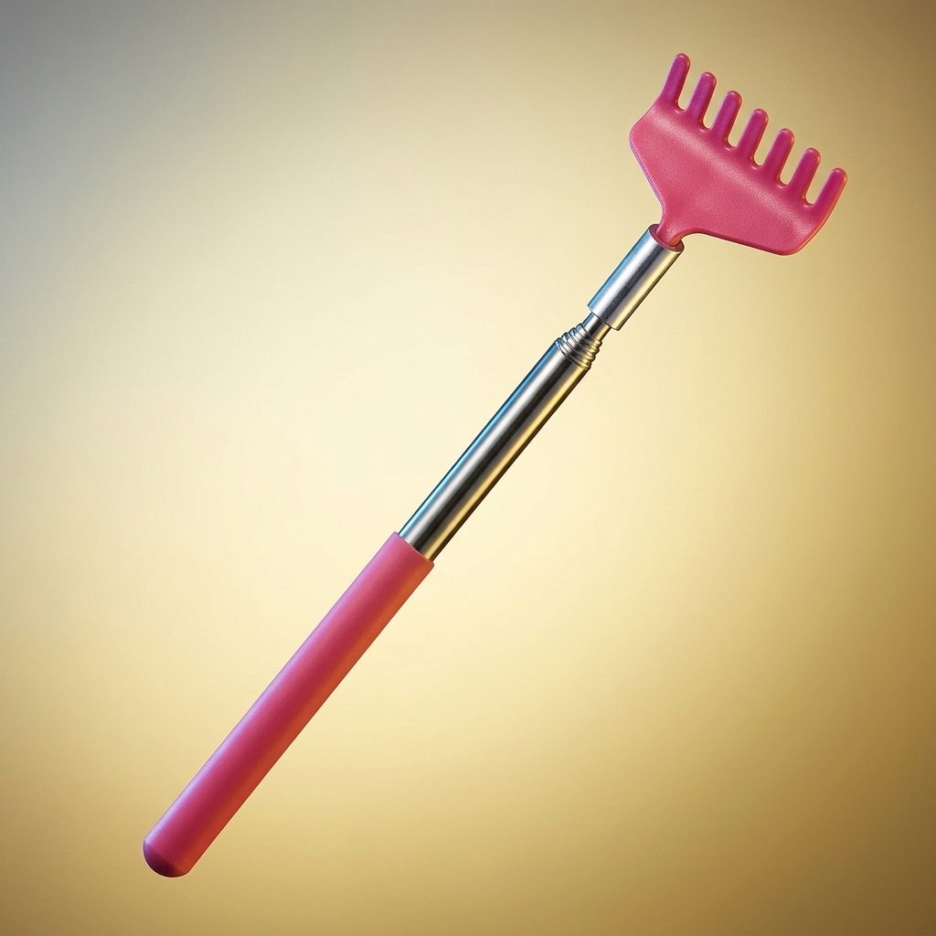 Cat Brush and Resin Back Scratcher for Cat Grooming, Telescopic Long Handle Extendable to 64cm, Interactive Cat Toy for Relaxation, Wall Corner