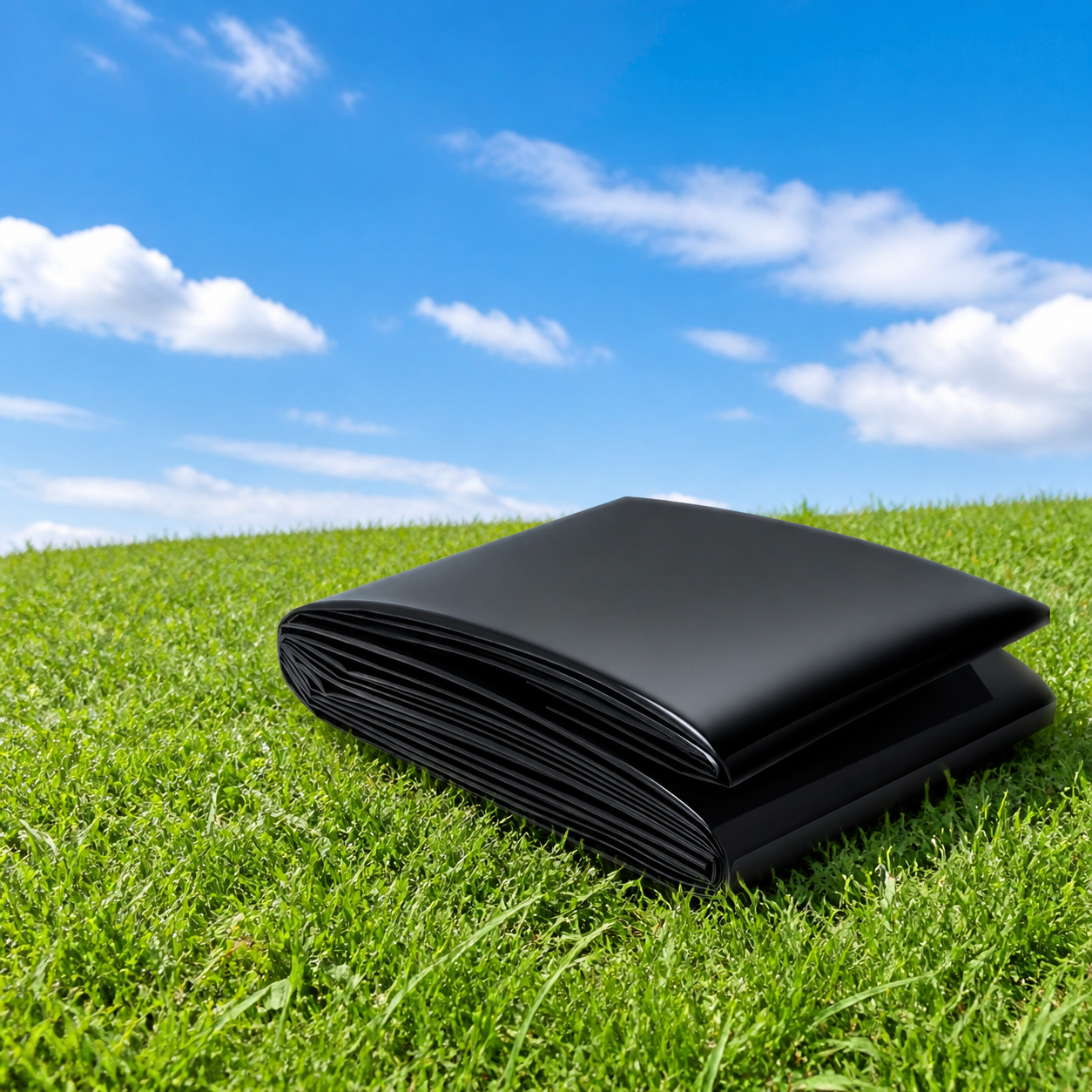 Pool liner waterproof sheet black thick foldable for artificial pools leak prevention