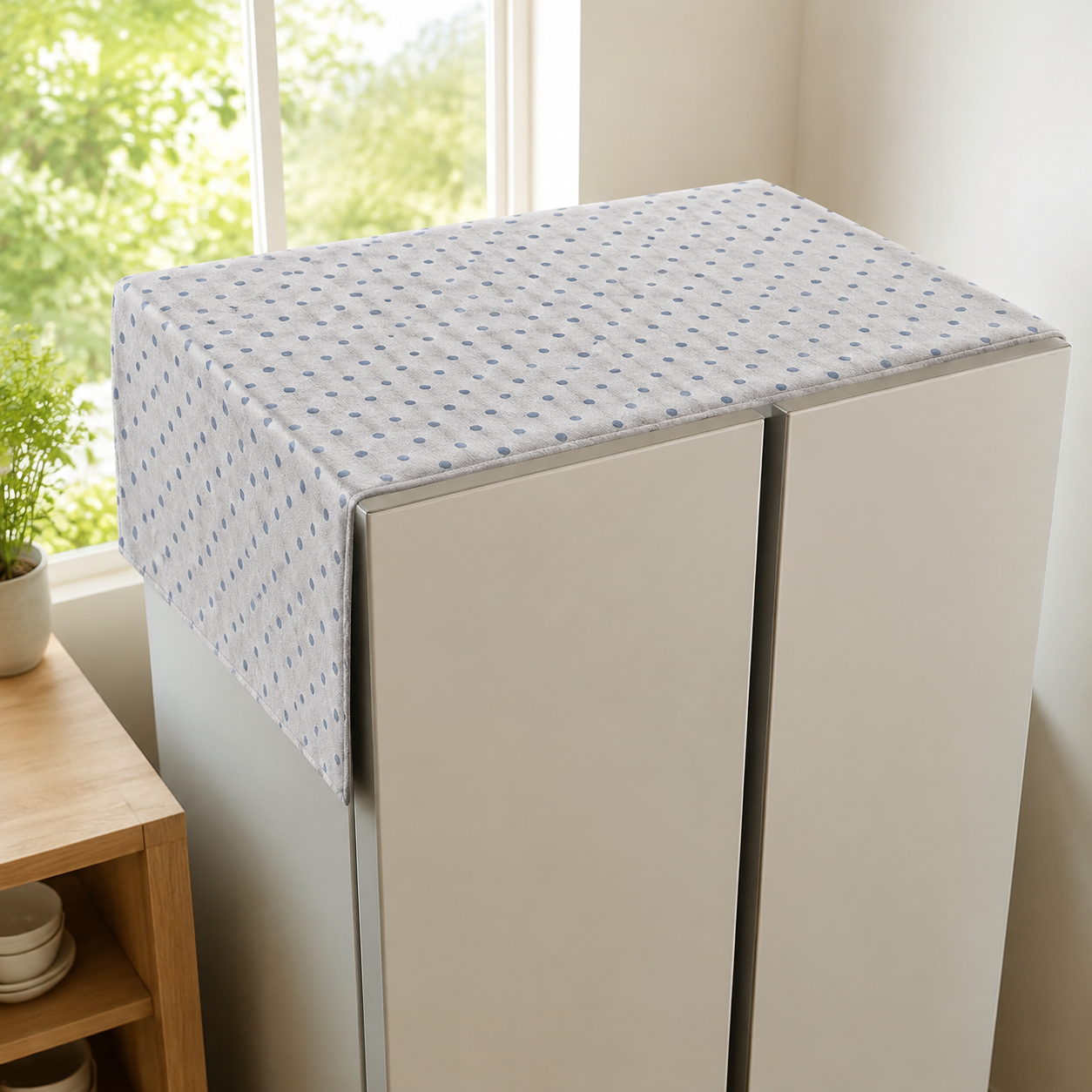 Nordic Linen Refrigerator Top Cover, Multi-Appliance Dust Cover - Produktbild 2