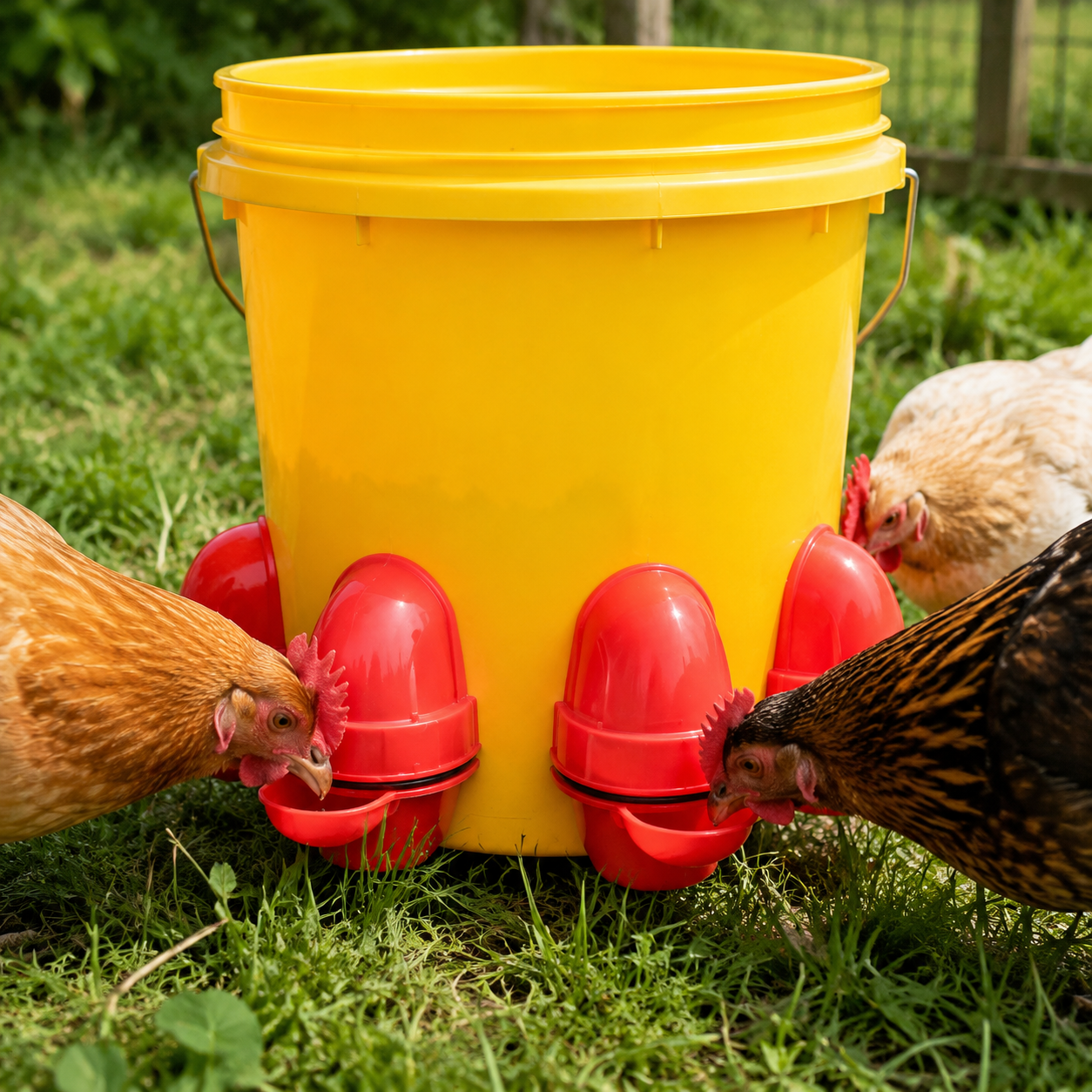 Automatic Poultry Feeder, Midsize Chicken Feeder for Chick & Duck, Anti Waste Weather Resistant Polymer, 29x21x14cm