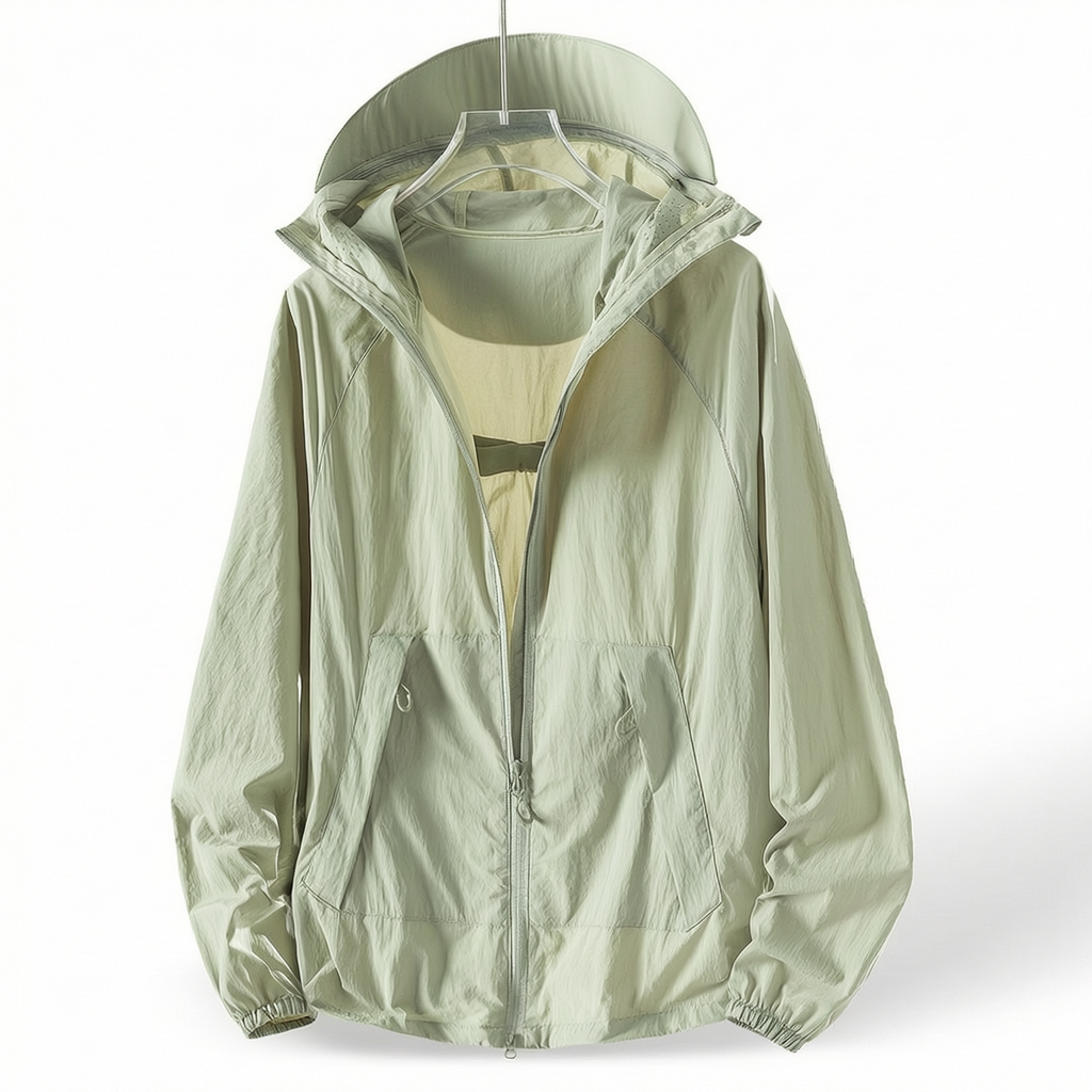 UPF 50+ Sun Protection Jacket for Women - Lightweight Long Sleeve Zip-Up Hoodie