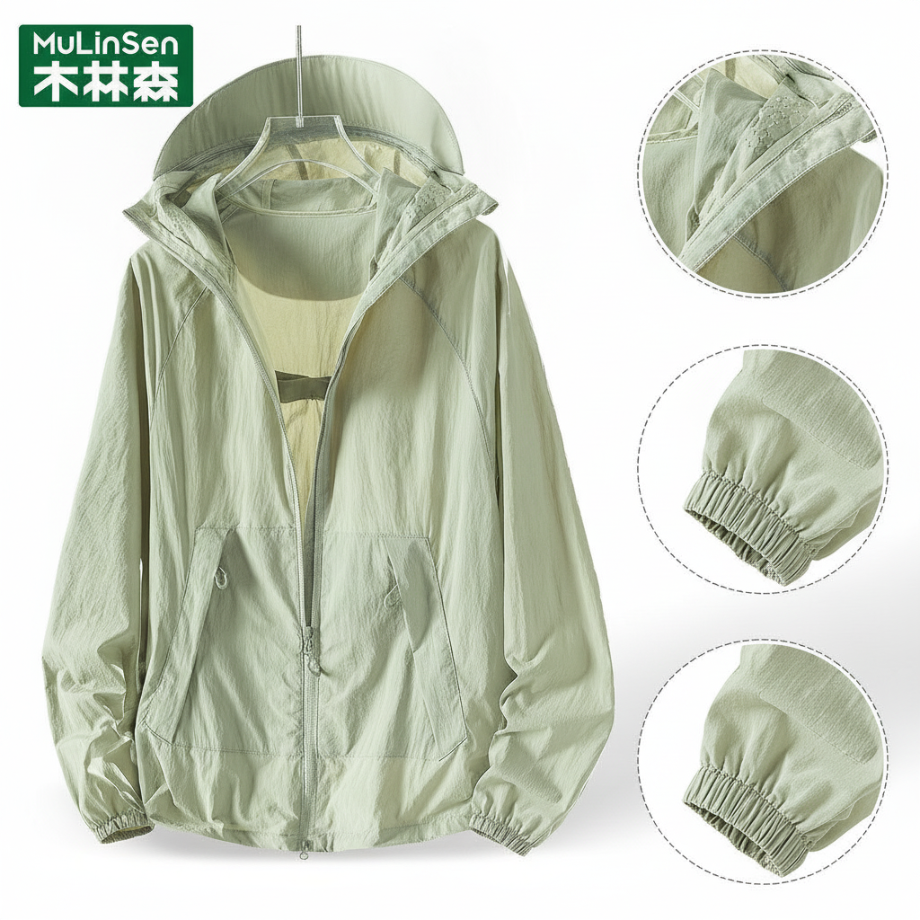 UPF 50+ Sun Protection Jacket for Women - Lightweight Long Sleeve Zip-Up Hoodie - Produktbild 2
