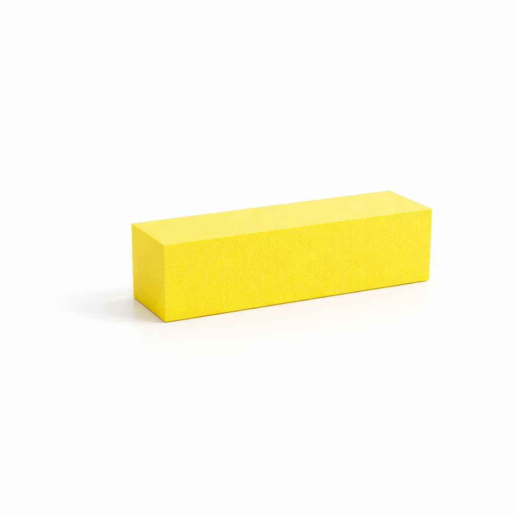 Four Sided Nail Buffer Block for Natural Sponge Polishing for Home Manicure, Emery Board Files and Sanding for