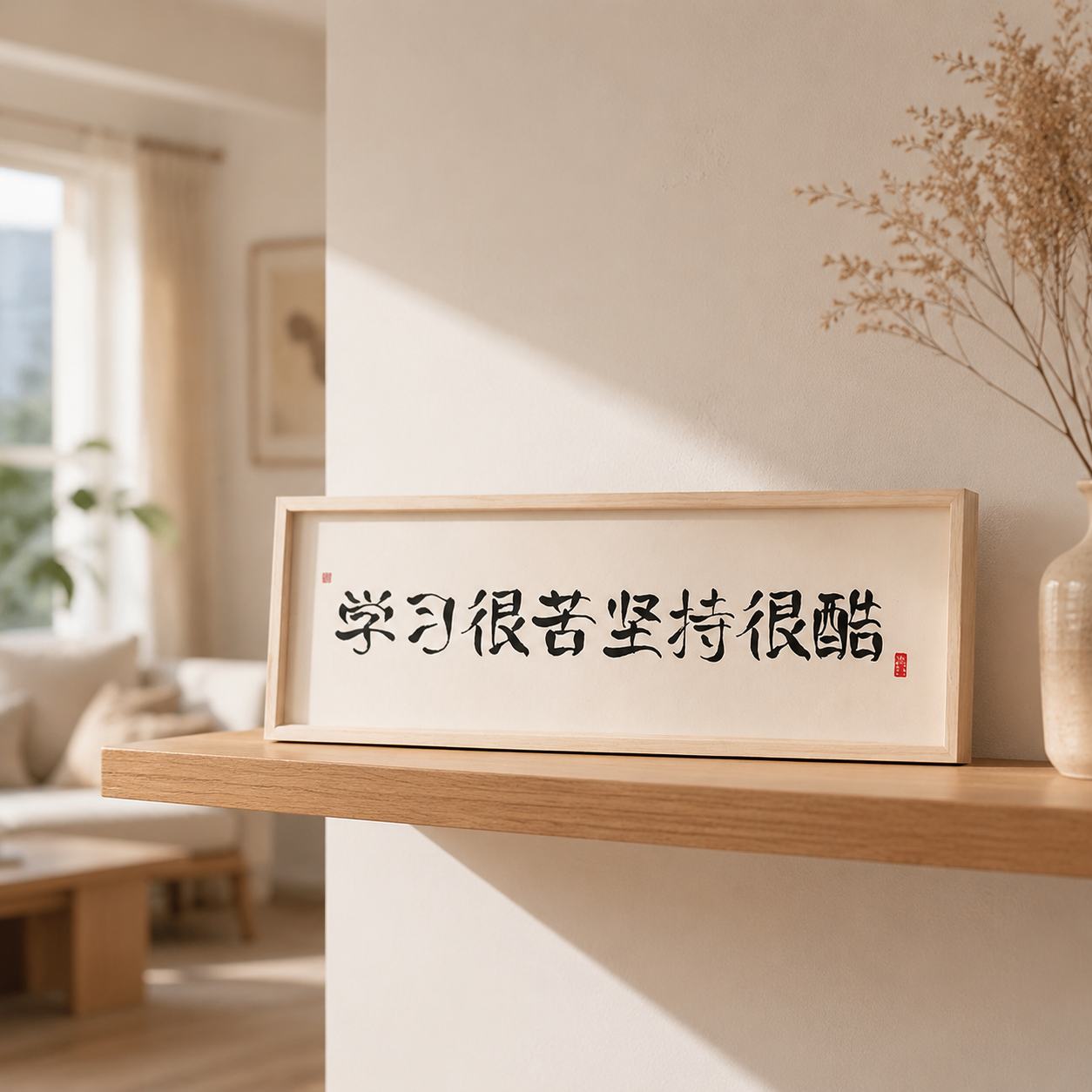Panoramic Photo Frame 13x40cm, Engineered Wood Picture Frame, Gray Wood Grain Poster Frame for Wall Mount, Long Artwork Display