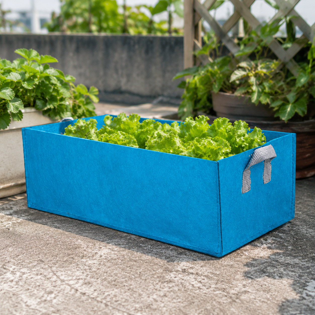 Potato Planting Bag, Rectangular Tomato Pot 30x20cm, Felt Planting Bag with Handles for Balcony & Terrace, Breathable