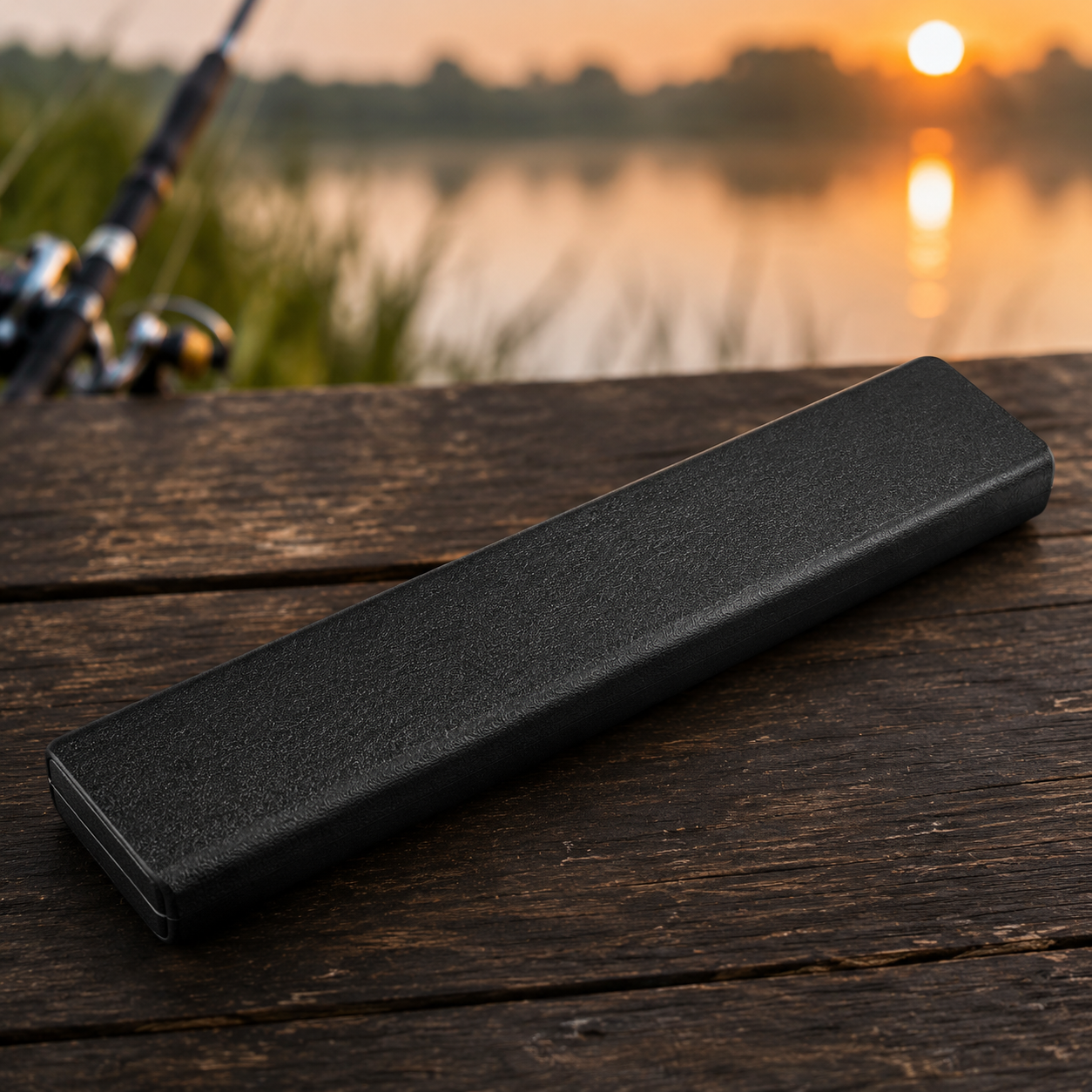 45cm Fishing Tackle Box, Waterproof Fishing Box for Floats and Wild Fishing, with Specialized Compartments, Wood Look