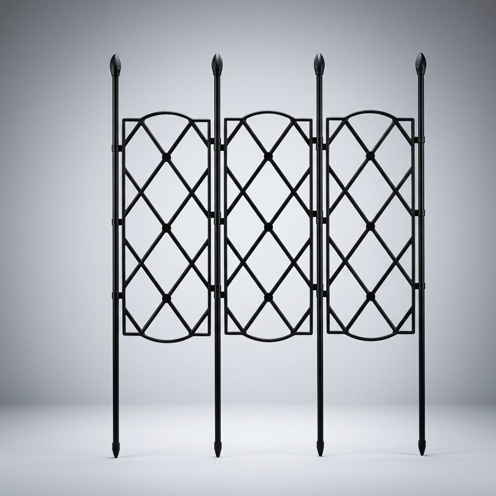 Garden Trellis for Climbing Plants, Folding Privacy Screen Panels for Outdoor Garden Decor, Metal Garden Trellis, Climbing Plant Support Set