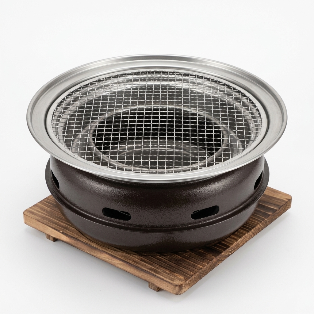 Portable Briquette Grill, Small Premium Metal Outdoor Cooking Grill