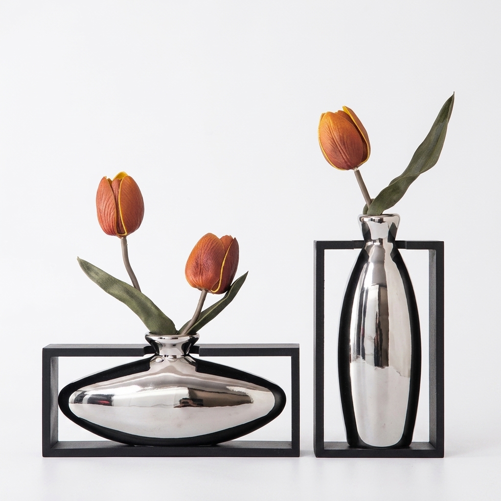 Ceramic Vase Modern, Minimalist Desktop Ornament Vase