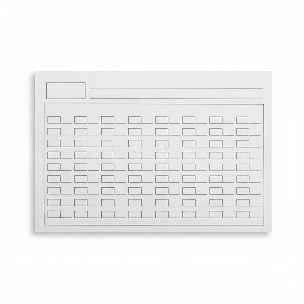Cardboard Color Sample Cards, Fine Arts Colored Pencil Color Card