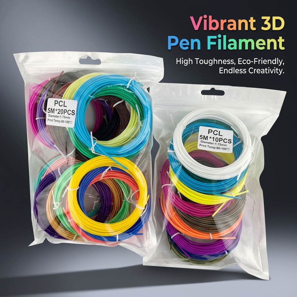 Printer Filament Biodegradable, Flexible for Children Consumables for Prototyping and Modeling, PLA Compatible Material, Dimensional Accuracy 0.01mm