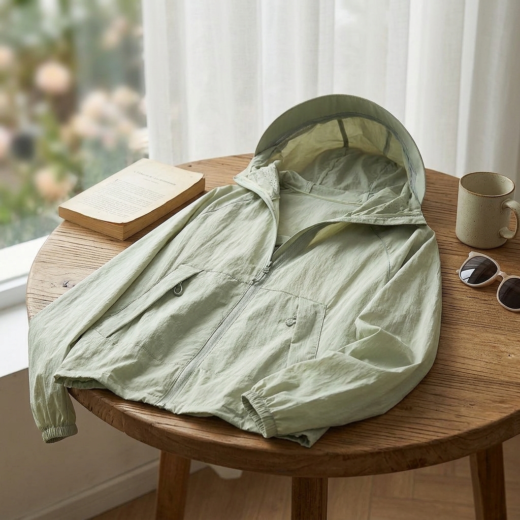 UPF 50+ Sun Protection Jacket for Women - Lightweight Long Sleeve Zip-Up Hoodie - Produktbild 3
